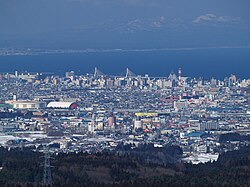 Aomori city from Hakkoda